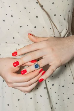 Bague Platine Saphir