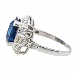 Bague Platine Saphir