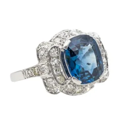 Bague Platine Saphir