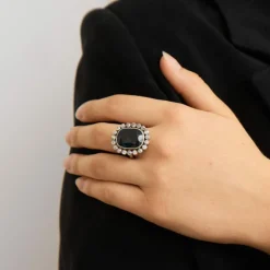 Bague Platine Saphir & Diamants