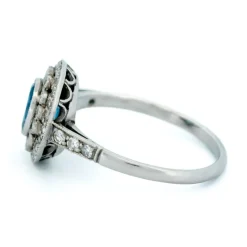 Bague Platine Saphir Diamants