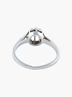 BAGUE PLATINE SOLITAIRE DIAMANT STYLE RETRO