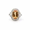 Bague platine, topaze et diamants