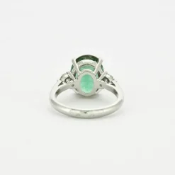 Bague Platine Tourmaline bleue-verte 4,15 carats