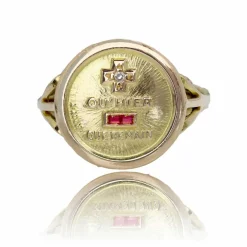 Bague plus qu'hier moins que demain en or