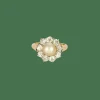 Bague Pompadour ancienne sertie perle et diamants
