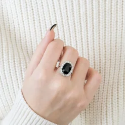 Bague Pompadour Art Déco Saphir
