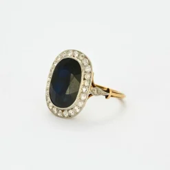 Bague Pompadour Art Déco Saphir