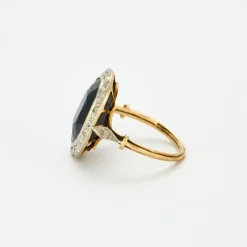 Bague Pompadour Art Déco Saphir