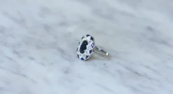 Bague Pompadour Art Déco Saphir et Diamants