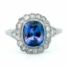 Bague Pompadour Diamants, Saphir, Platine
