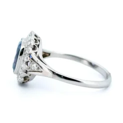 Bague Pompadour Diamants, Saphir, Platine