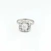 Bague Pompadour en or blanc Platine et diamants