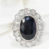 Bague Pompadour en platine saphir et diamants