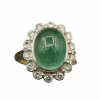 Bague Pompadour émeraude cabochon et diamants