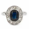 Bague Pompadour Or blanc Saphir