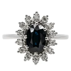 Bague Pompadour Or blanc Saphir
