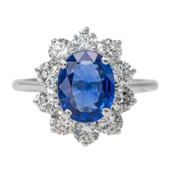 Bague Pompadour Or blanc Saphir