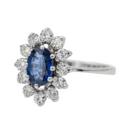Bague Pompadour Or blanc Saphir