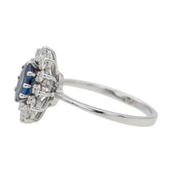 Bague Pompadour Or blanc Saphir