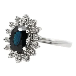 Bague Pompadour Or blanc Saphir
