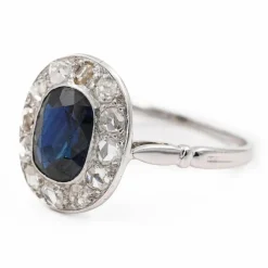 Bague Pompadour Or blanc Saphir