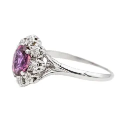 Bague Pompadour Or blanc Rubis