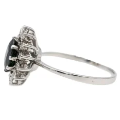 Bague Pompadour Or blanc Saphir