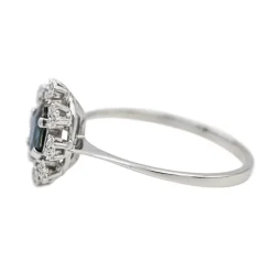 Bague Pompadour Or blanc Saphir, Diamant