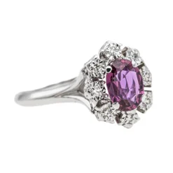 Bague Pompadour Or blanc Rubis