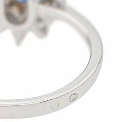 Bague Pompadour Or blanc Saphir