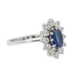 Bague Pompadour Or blanc Saphir