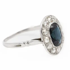Bague Pompadour Or blanc Saphir