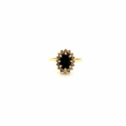 Bague Pompadour Or Jaune 18k Topaze & Diamants