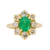Bague Pompadour Or jaune Emeraude