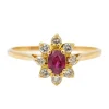 Bague Pompadour Or jaune Saphir rose