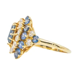Bague Pompadour Or jaune Saphir