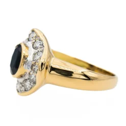 Bague Pompadour Or jaune Saphir