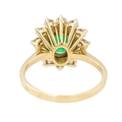 Bague Pompadour Or jaune Emeraude
