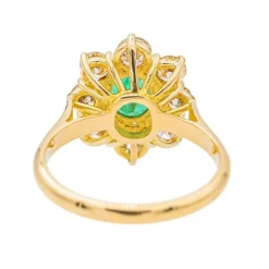 Bague Pompadour Or jaune Emeraude
