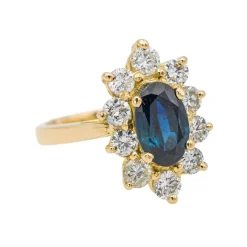 Bague Pompadour Or jaune Saphir