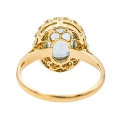 Bague Pompadour Or rose Aigue Marine