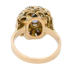Bague Pompadour Or rose Saphir