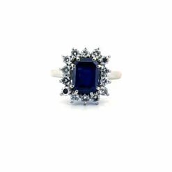 Bague Pompadour Platine Tanzanite & Diamants