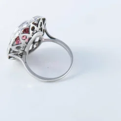 Bague Pompadour platine tourmaline