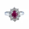 Bague Pompadour Rubis Diamants