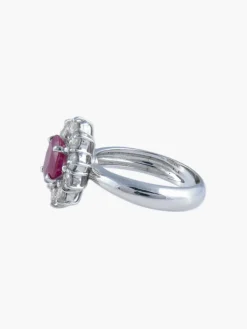 Bague Pompadour Rubis Diamants
