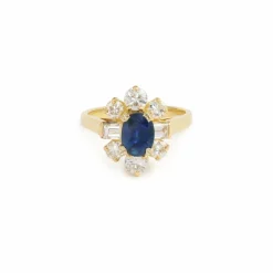 Bague Pompadour Saphir 1.20 Diamants