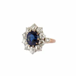 BAGUE POMPADOUR SAPHIR & DIAMANTS