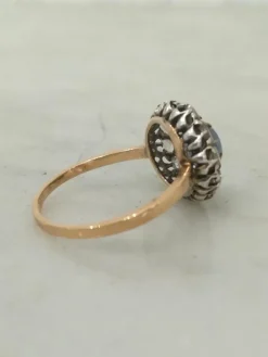 Bague Pompadour Saphir Cabochon Diamants